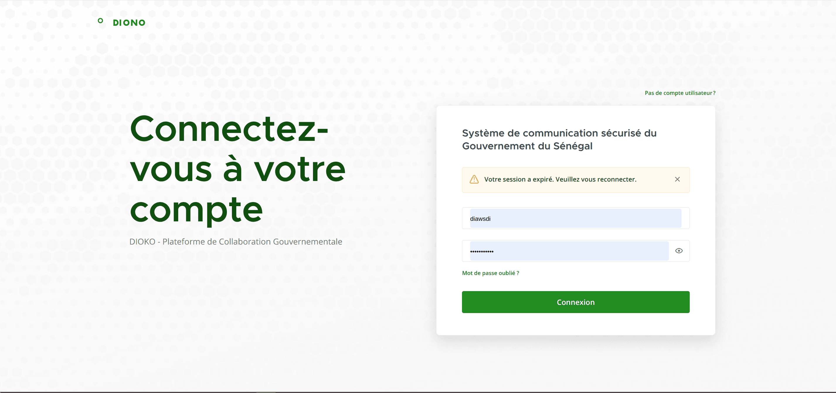 DIOKO web interface 1